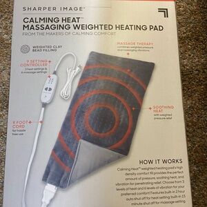 Sharper Image Black and Red Massaging Weighted Pad